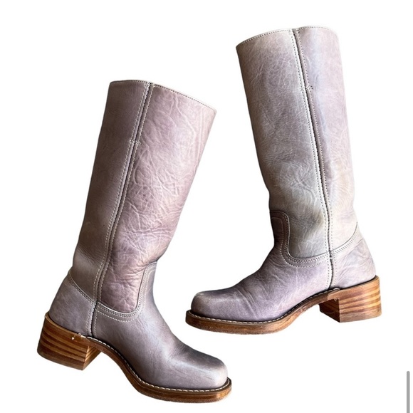 Frye Vintage Knee High Lilac Purple Campus Boots Size 7 - Picture 12 of 12